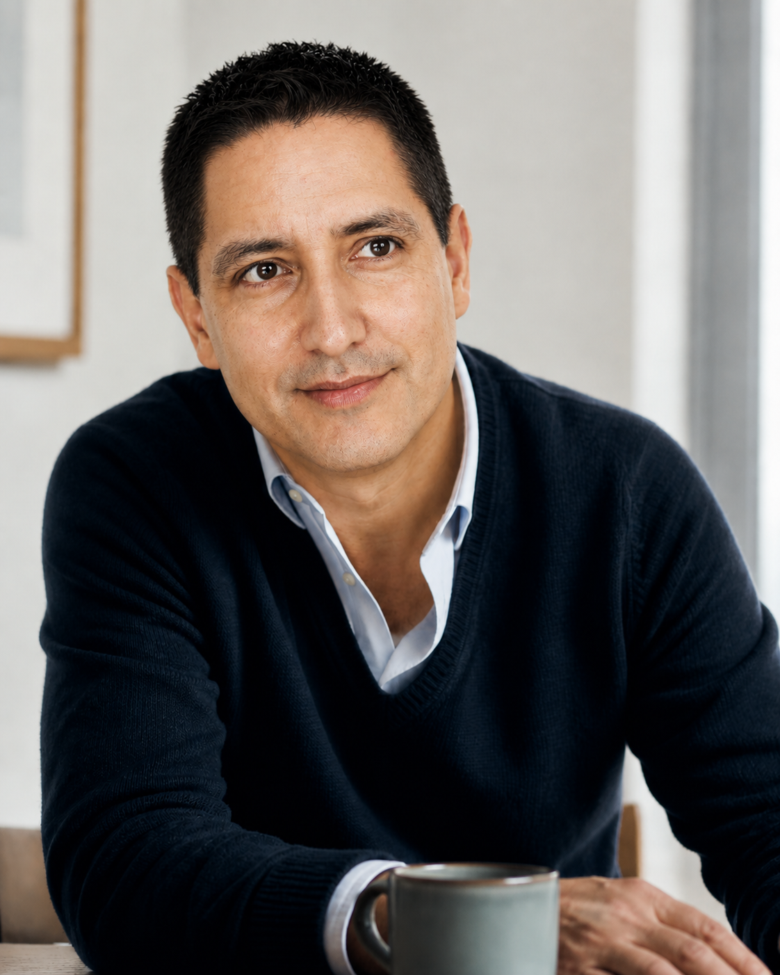 Marco Signorelli in conversation at a table